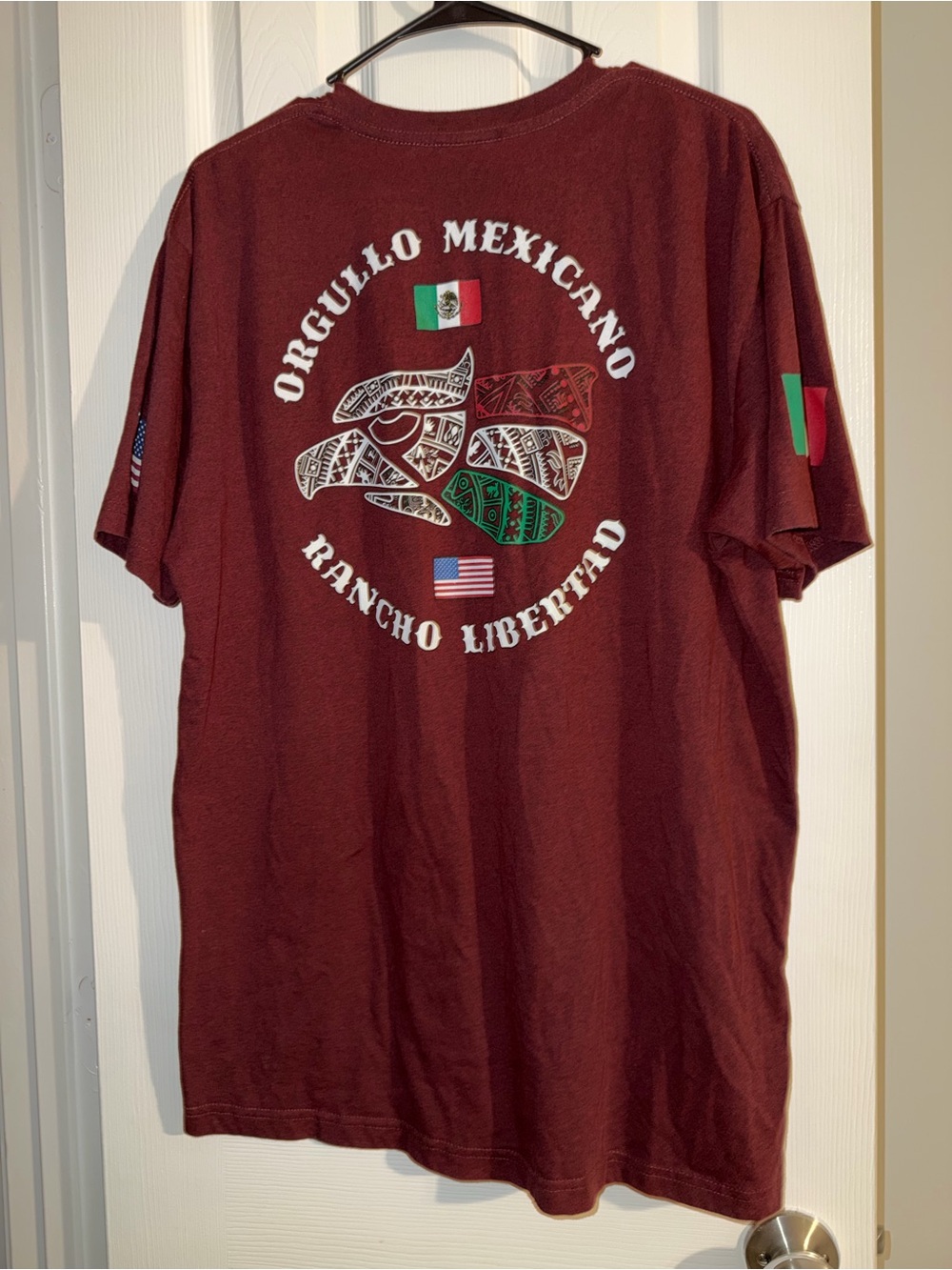 Buckle Maroon Orgullo Mexicano Rancho Libertad Graphic Tee